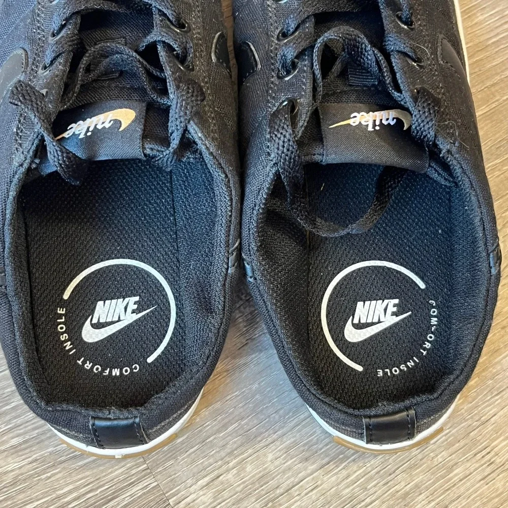 Nike Court Legacy Mule Slip On Lace Up Sneakers Black Canvas‎ Womens 6